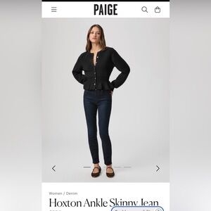 Paige Hoxton Ankle Women's Dark Blue Slim Jeans